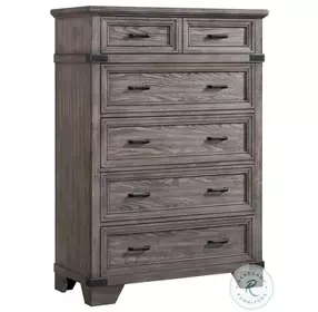 Forge Brushed Steel 6 Drawer Chest