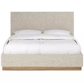 Portico Cuddle Natural and Sienna Queen Upholstered Panel Bedroom Set