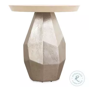 Wendover Polished Limestone And Venetian Dawn Accent Table