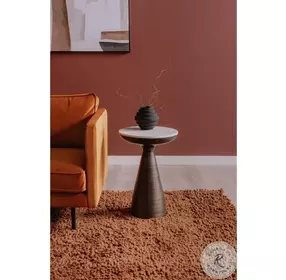 Font White And Black Side Table