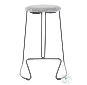 Finn Grey Steel And Charcoal Fabric Counter Height Stool Set Of 2