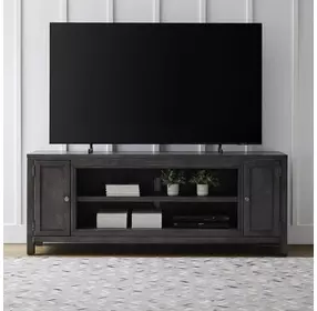 Living Room Console Gray 78" TV Stand with Fireplace Console