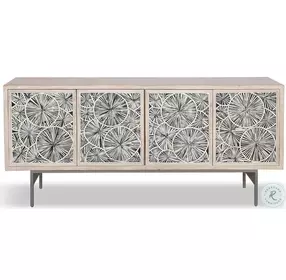 Palm Desert Vintage White And Bone Inlay Sideboard