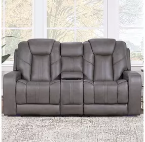 Daniel Gray Triple Power Reclining 77" Loveseat with USB Charging