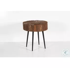 Palm Desert Natural And Black iron Side Table