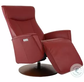 Oskar Tabasco Leather Large Power Recliner