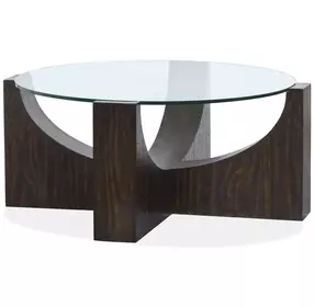 Beckham Rustic Tavern Round Glass Top Occassional Table Set