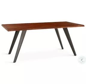 Knoxville Walnut Acacia Wood Live Edge 68" Dining Room Set
