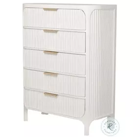 Harbor Point Reed Timeless Clean White 5 Drawer Chest