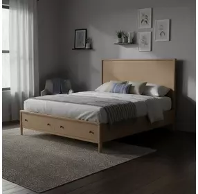 Chatham Warm Maple Queen Storage Tall Platform Bed