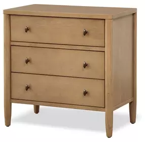 Chatham Warm Maple 3 Drawer Nightstand with USB Charging