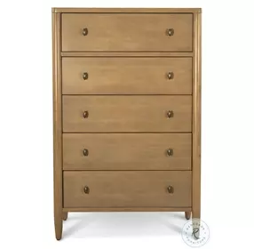 Maplewood Warm Maple 5 Drawer Chest