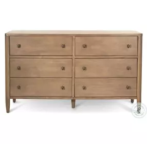 Maplewood Warm Maple 6 Drawer Dresser