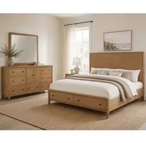Maplewood Warm Maple Rectangular Dresser Mirror