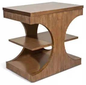 Manhattan Valley Vintage Chestnut Rectangular Chairside Table