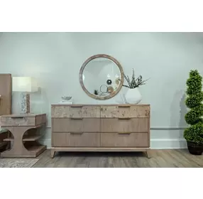 Manhattan Valley Dusty Rose Round Wall Mirror