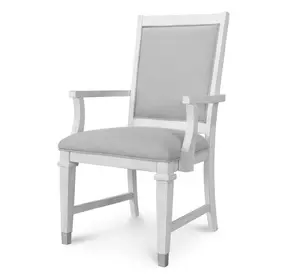 Point Breeze Gray Performance Fabric Upholstered Arm Chair Set of 2