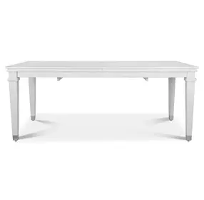 Point Breeze Fresh White and Soft Gray Glaze Extendable Rectangular Dining Room Set