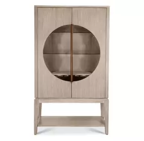 Manhattan Valley Dusty Rose 2 Door Curio Cabinet with LED