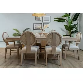 Manhattan Valley Dusty Rose and Neutral Performance Fabric Upholstered Arm Chair Set of 2