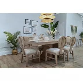 Manhattan Valley Dusty Rose 90" Extendable Rectangular Dining Table