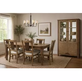 Sun Haven Oak and Walnut 4 Door Curio Cabinet with LED