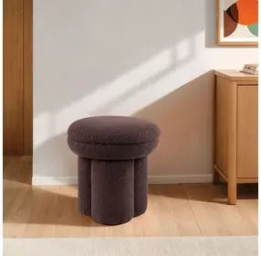 Thisbe Brown Upholstered Stool