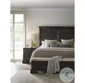 Hickory Creek Brown Velvet 3 Drawer Nightstand