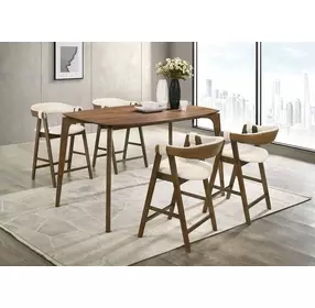 Ebikon Walnut 59" Oval Counter Height Dining Table