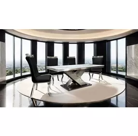 Palazzo Silver 79" Rectangular Dining Table