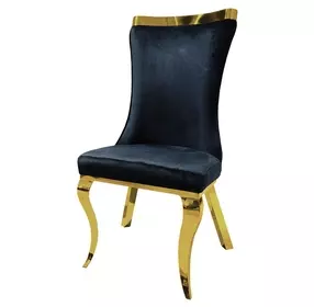 Basilicata Black Upholstered Side Chair Set of 2