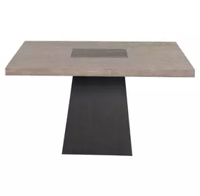 Broager Rustic Oak and Dark Walnut Square Dining Room Set