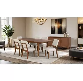 Hepburne Walnut 82" Rectangular Dining Table