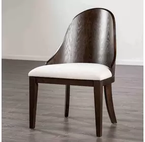 Morden Off White Upholstered Side Chair Set of 2