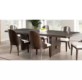 Morden Dark Walnut Extendable Rectangular Dining Room Set