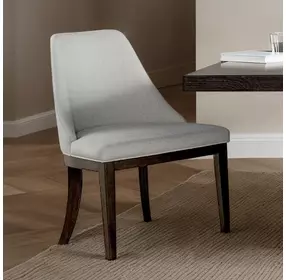 Morden White Upholstered Side Chair Set of 2