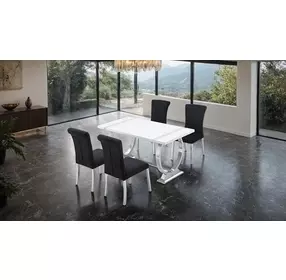 Holstebro Black and Silver Upholstered Side Chair Set of 2