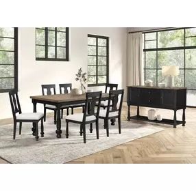 Neue Mills Black and Brown 2 Door Server