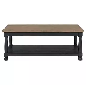 Neue Mills Weathered Black and Brown Rectangular Occasional Table