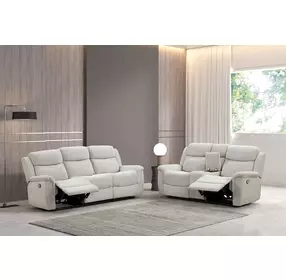 Sandbach Light Gray 35" Manual Glider Recliner
