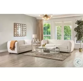 Verdal Off White Loveseat