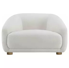 Kolvere White Upholstered Accent Chair