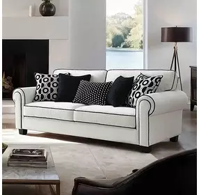 Viviani White and Black Living Room Set