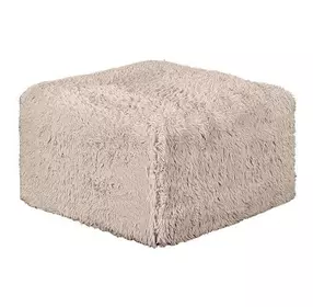 Nappi Taupe Square Ottoman
