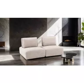 Stavanger Light Brown 2 Piece Modular Sectional