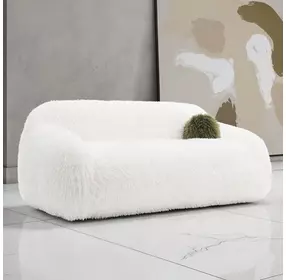 Darwen White Living Room Set with Pillow
