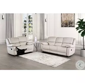 Glarus White Manual Recliner