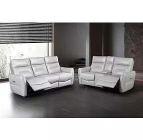 Terentius Taupe 39" Power Recliner with Storage