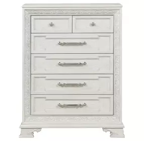 Stella Mia Creamy White 6 Drawer Chest