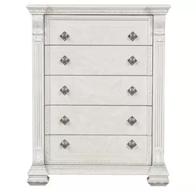 Promenade Wire Brushed White 5 Drawer Chest